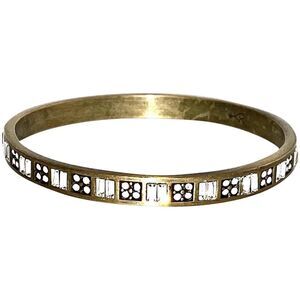Silpada KR Swarovski crystals bangle brass bracelet